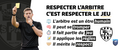 Banderole sensibilisation Arbitres – Respect en Jeu